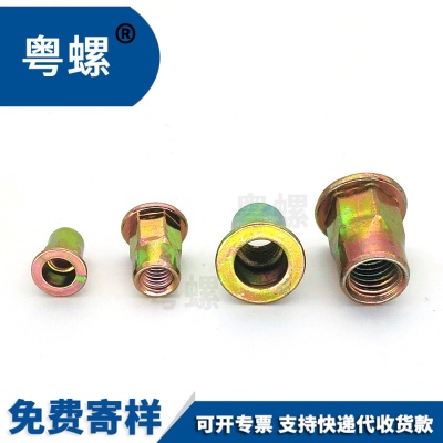 M4M5M6M8M10M12英制铆螺母拉母拉帽铆母铆螺母平头半六角拉铆螺母