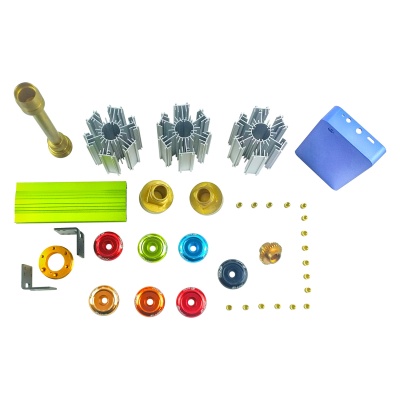 cnc数控加工铝合金非标件铜件五金手板机加工后处理 彩色阳极氧化