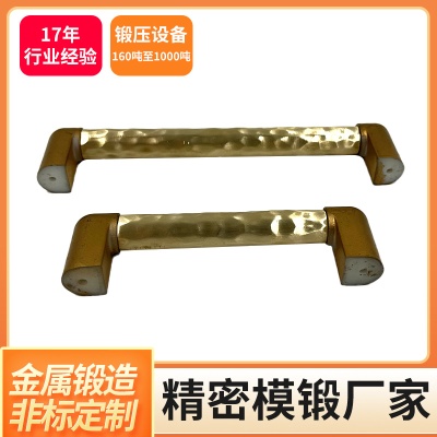 定制家具橱柜抽屉纯铜门拉手热锻不锈钢酒柜T型黄铜轴销锻造加工