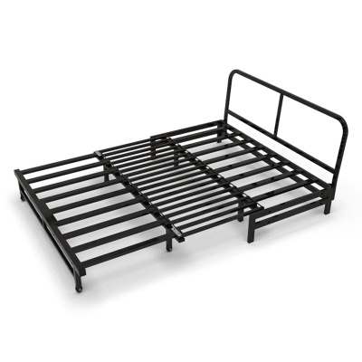 铁艺推拉金属床架定制加粗加厚沙发架多功能免安装钢架沙发床架