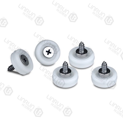 现货轴承包胶小滑轮 门窗柜子POM尼龙轴承M10*22抽屉冰箱滚轮滑轮