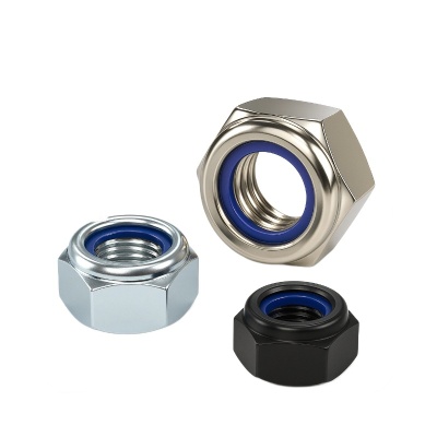 防松螺母六角螺帽自锁螺母细牙尼龙防松螺母锁紧配件防脱过盐雾